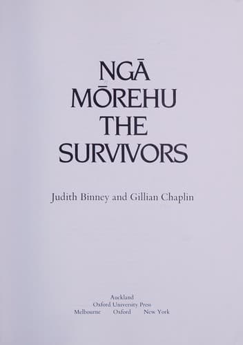 Cover of Ngā Mōrehu = by Judith Binney