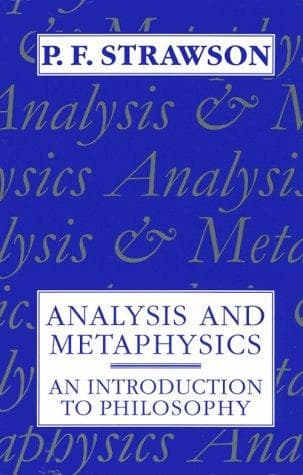 Cover of Analysis and metaphysics by P. F. Strawson