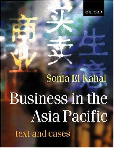 Cover of Business in Asia Pacific by Sonia El Kahal