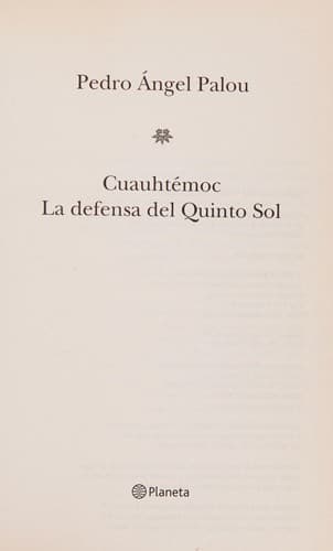 Cover of Cuauhtémoc by Pedro Ángel Palou