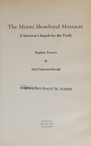 Cover of The Miami Showband massacre by Stephen Travers