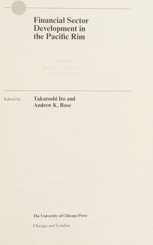 Cover of Financial sector development in the Pacific Rim by East Asian Seminar in Economics (18th 2007 Singapore Management University)