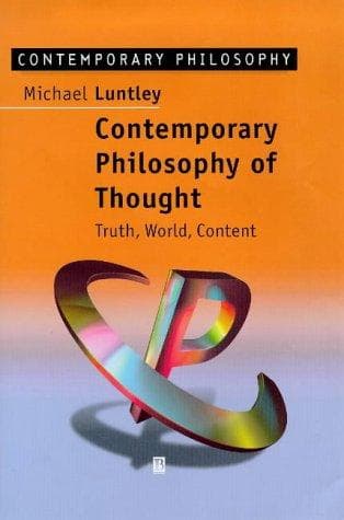 Cover of Contemporary philosophy of thought by Michael Luntley