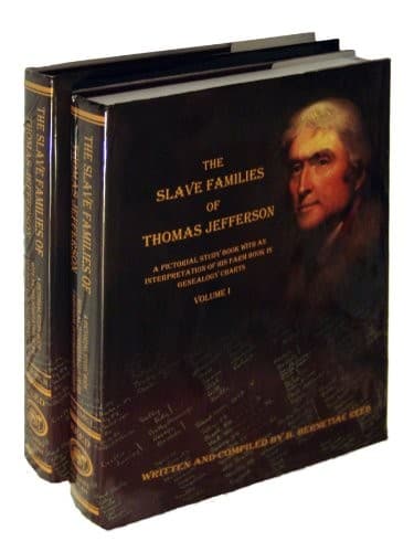 Cover of The slave families of Thomas Jefferson by B. Bernetiae Reed