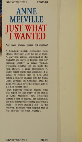 Cover of Just What I Wanted by Anne Melville