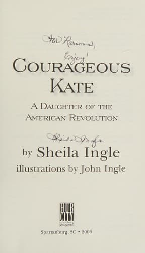 Cover of Courageous Kate by Sheila C. Ingle