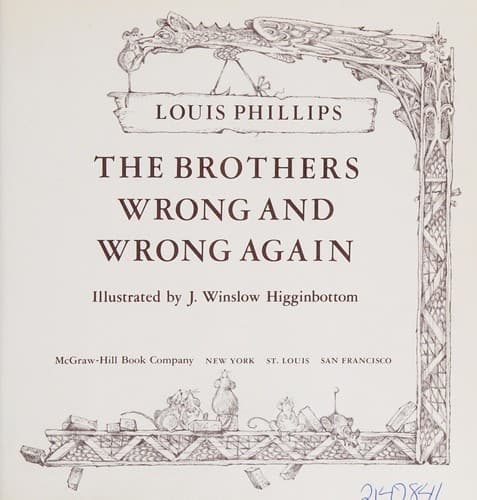 Cover of The brothers Wrong and Wrong Again by Louis Phillips