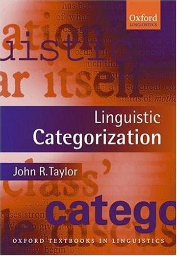 Cover of Linguistic categorization by Taylor, John R