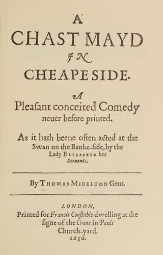 Cover of A chaste maide in Cheapside by Thomas Middleton