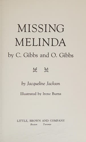 Cover of Missing Melinda by Jacqueline Jackson