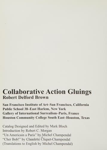 Cover of Collaborative action gluings by Robert Delford Brown