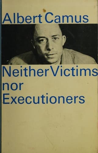 Cover of Ni victimes ni bourreaux by Albert Camus