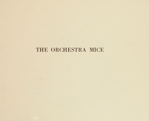 Cover of The orchestra mice by Jacqueline Jackson