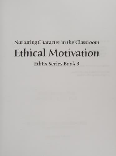 Cover of Ethical motivation by Darcia Narváez