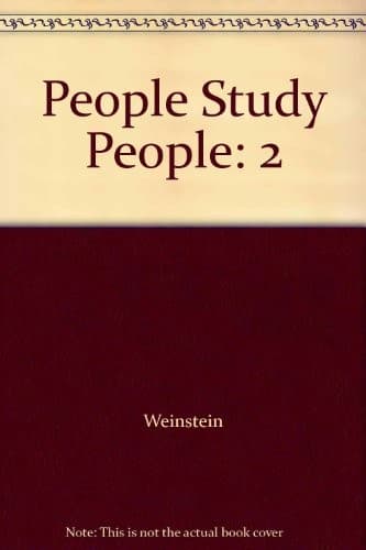 Cover of People study people by Grace W. Weinstein
