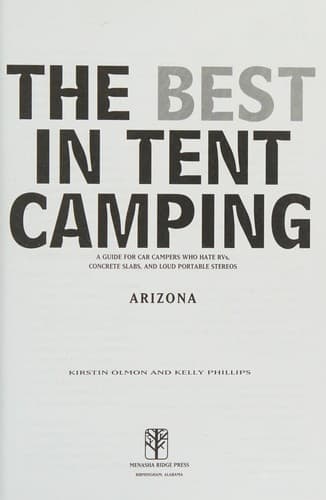 Cover of The best in tent camping by Kirstin Olmon
