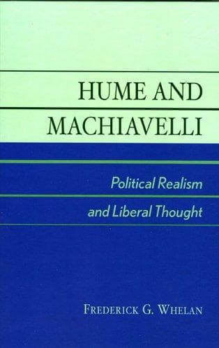 Cover of Hume and Machiavelli by Frederick G. Whelan