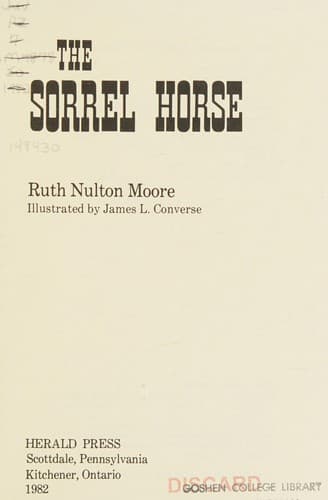 Cover of The sorrel horse by Ruth Nulton Moore