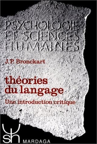 Cover of Théories du langage by J P. Bronckart