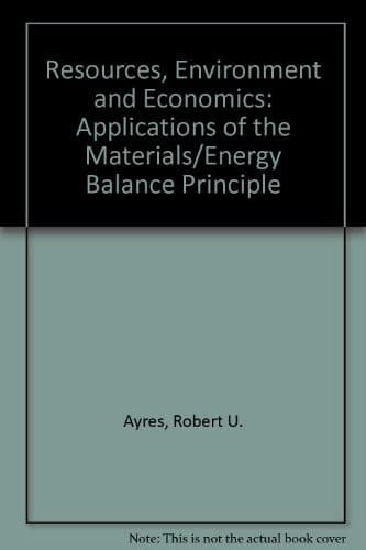 Cover of Resources, environment, and economics by Robert U. Ayres