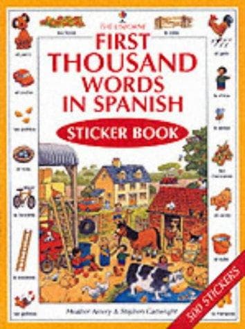 Cover of First 1000 Words in Spanish Sticker Book by Heather Amery