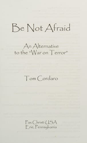 Cover of Be not afraid by Tom Cordaro