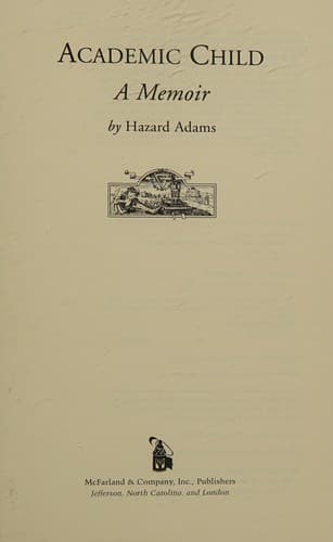 Cover of Academic child by Hazard Adams