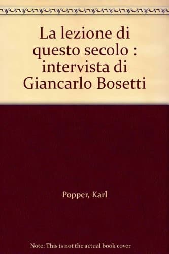 Cover of The Lesson of this Century by Karl Popper