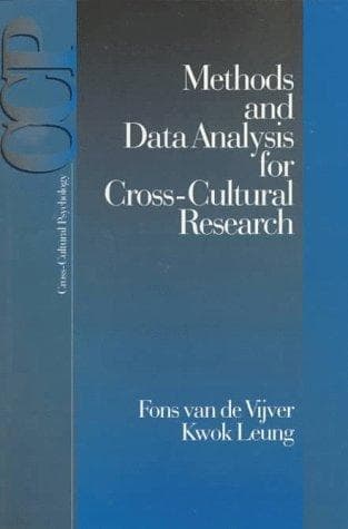 Cover of Methods and data analysis for cross-cultural research / Fons van de Vijver, Kwok Leung by Fons J. R. van de Vijver