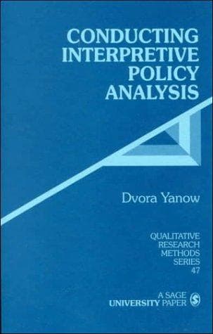 Cover of Conducting interpretive policy analysis / Dvora Yanow by Dvora Yanow