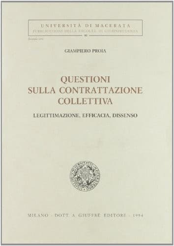 Cover of Questioni sulla contrattazione collettiva by Giampiero Proia
