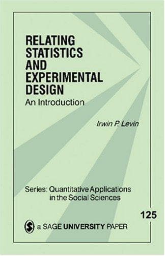 Cover of Relating statistics and experimental design by Irwin P. Levin