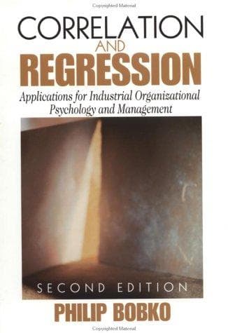 Cover of Correlation and regression by Philip Bobko