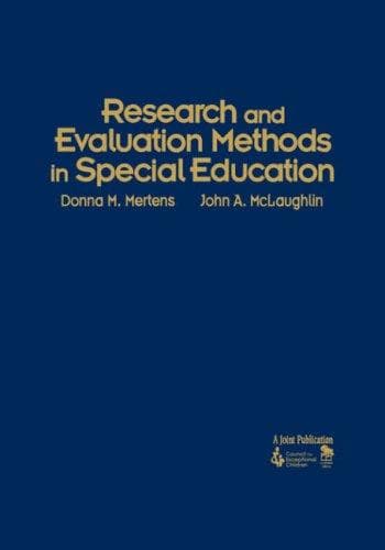 Cover of Research and Evaluation Methods in Special Education by Donna M. Mertens