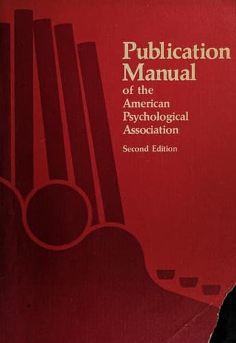 Cover of Publication Manual of the American Psycological Association by American Psychological Association