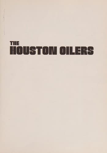 Cover of The Houston Oilers by James R. Rothaus