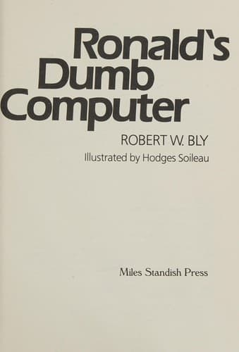 Cover of Ronald's dumb computer by Robert W. Bly