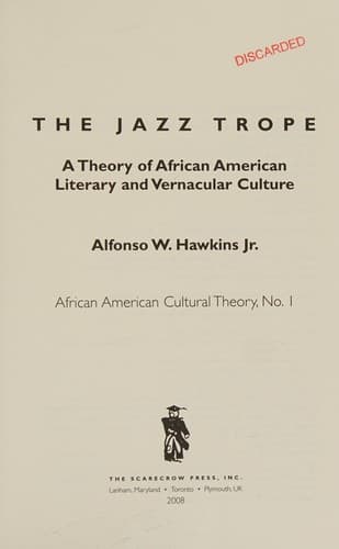 Cover of The jazz trope by Alfonso W. Hawkins