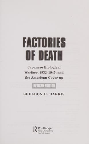 Cover of Factories of death by Sheldon H Harris