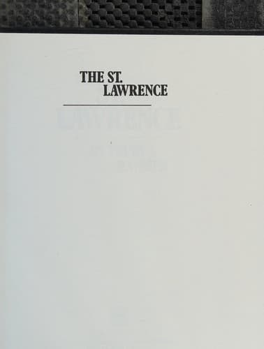 Cover of The St. Lawrence by Trudy J. Hanmer