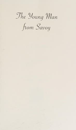 Cover of The young man from Savoy by Charles Ferdinand Ramuz