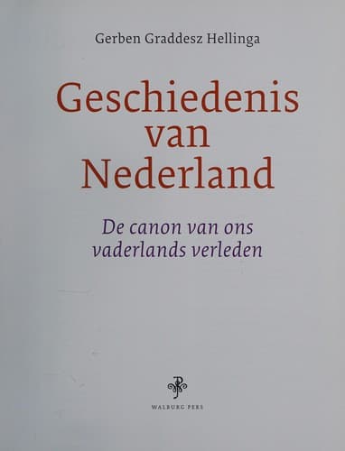 Cover of Geschiedenis van Nederland by Gerben Hellinga