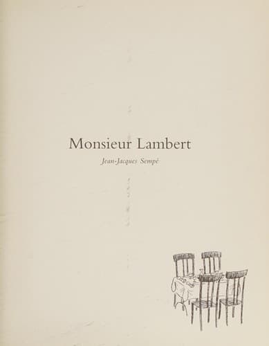 Cover of Monsieur Lambert by Jean-Jacques Sempé