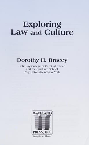 Cover of Exploring law and culture by Dorothy Bracey