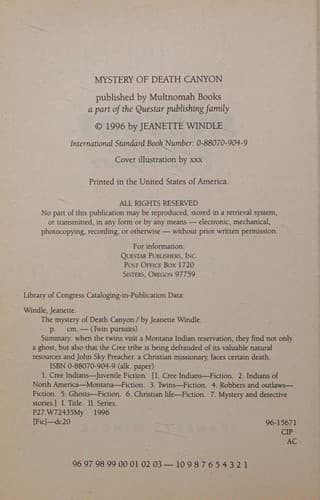 Cover of The mystery of Death Canyon by Jeanette Windle