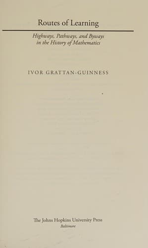 Cover of Routes of learning by Ivor Grattan-Guinness