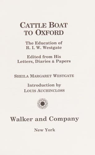 Cover of Cattle boat to Oxford by R. I. W. Westgate