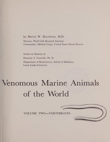 Cover of Poisonous and venomous marine animals of the world by Bruce W. Halstead