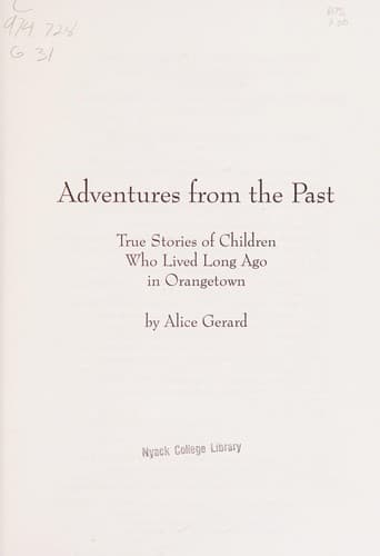 Cover of Adventures from the past by Alice Gerard