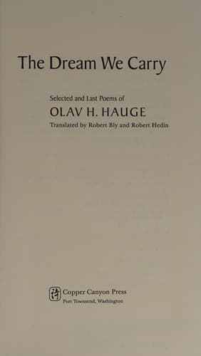 Cover of The dream we carry by Olav H. Hauge